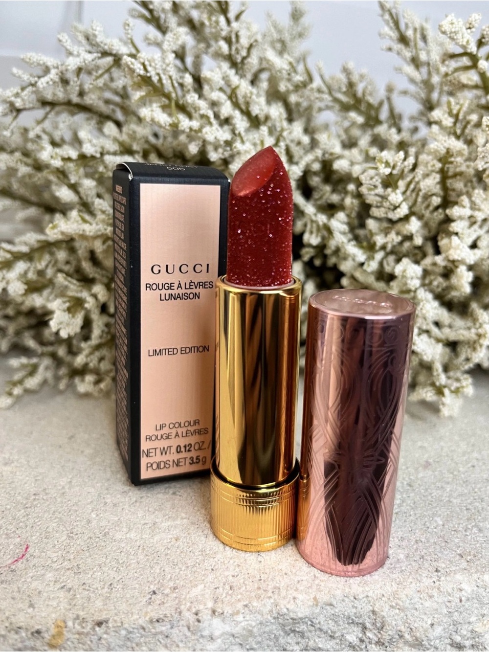 Gucci Lunaison Limited Edition Glitter Red Lipstick